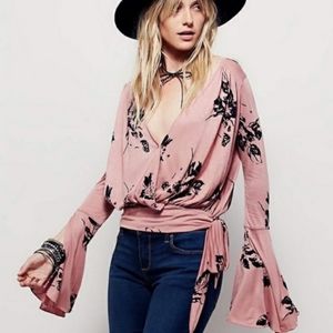 FREE PEOPLE "Fiona" Cross Front Top